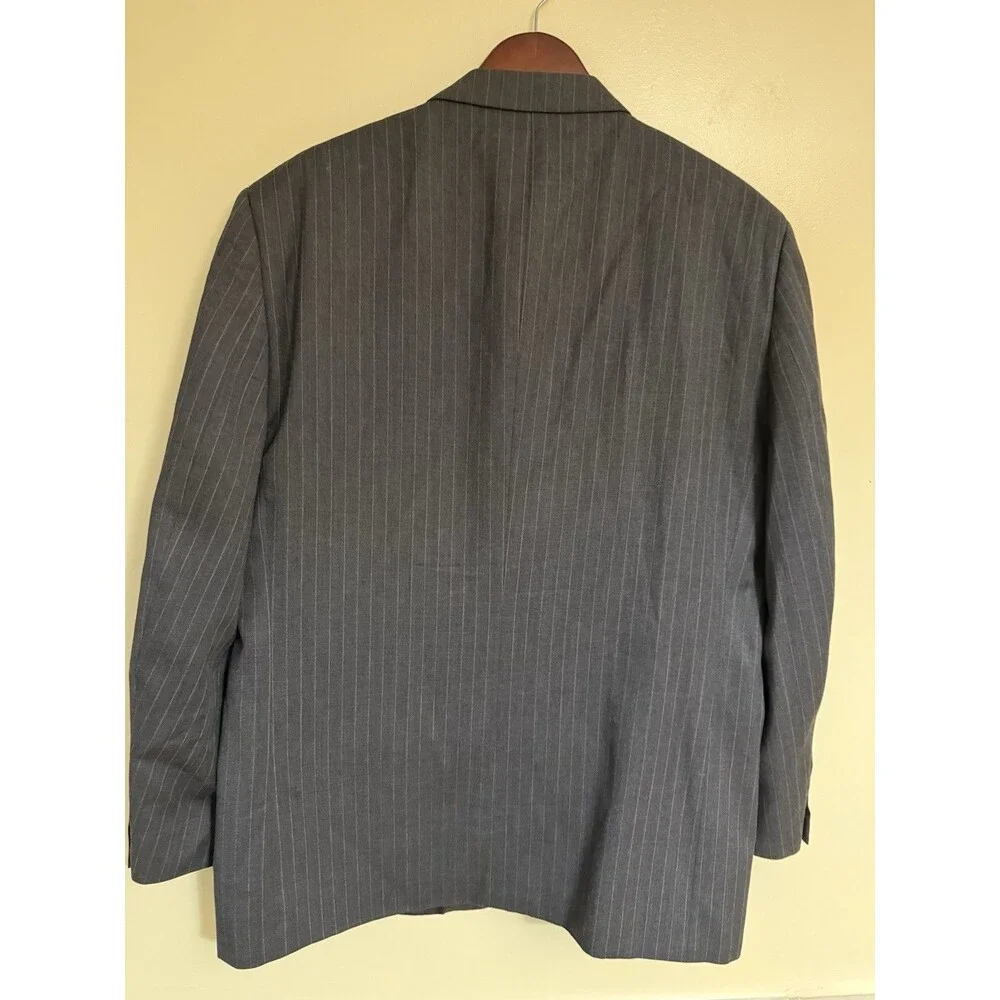 Evan Picone Pinstripped 3 Button Men Suit Size 46 Regular